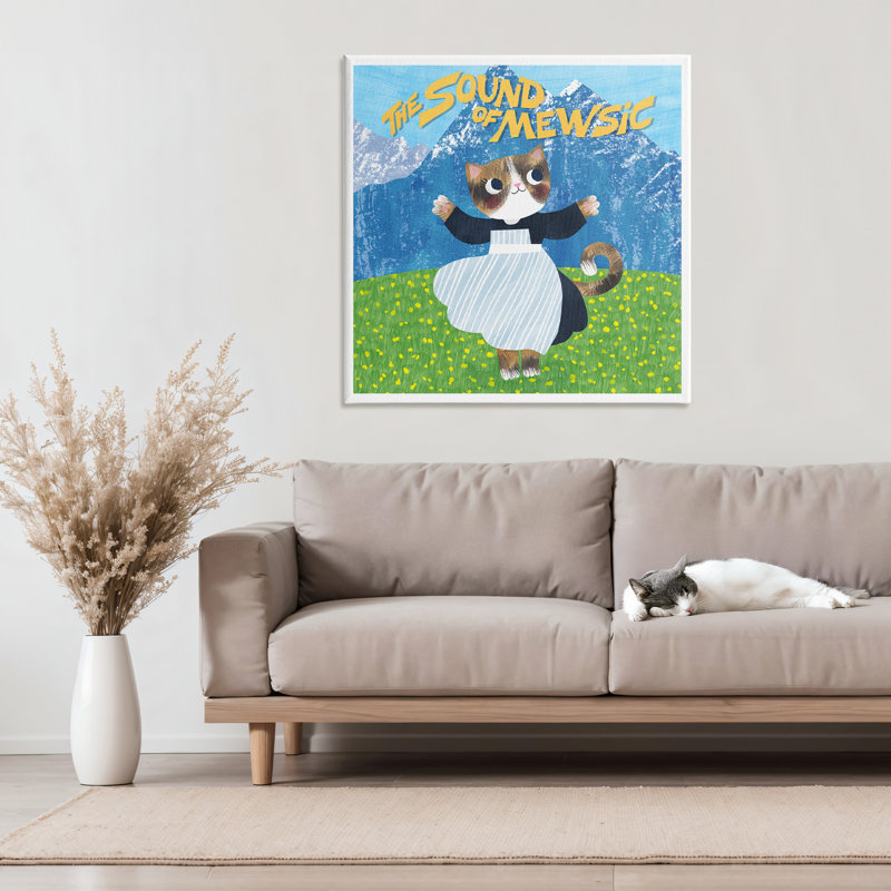 Sound of Mewsic, parodie d'un chat, design par Angie Rozelaar, H 30 po x l 30 po