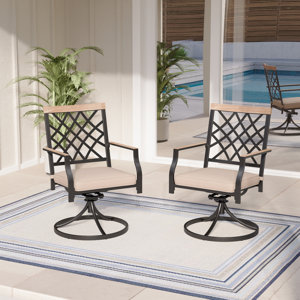 Alyah Outdoor Swivel Patio Chair with Cushions