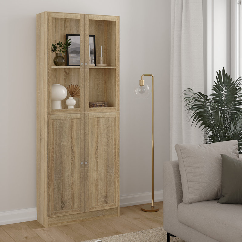 Basic 203.2cm H x 203.2cm W Bookcase, Oak