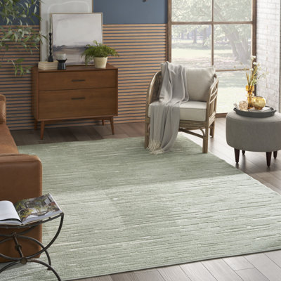 Tapis d'intérieur moderne vert Ebern Designs Lureatha
