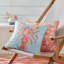Lobster Indoor / Outdoor Animal Print Orange Square Cushion