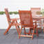 Chaise de patio pliante en eucalyptus Elmstead