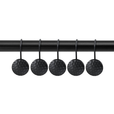Ensemble de 12 anneaux de douche Utopia, crochets de rideau de douche pour la salle de bain, anneaux de rideaux de douche résistants à la rouille, ensemble de 12