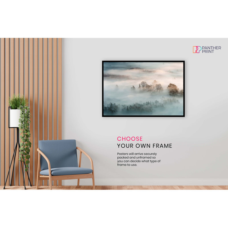 Foggy Winter Morning Sunrise 1 Piece Wall Art, 20cm H x 31cm W x 0.5cm D