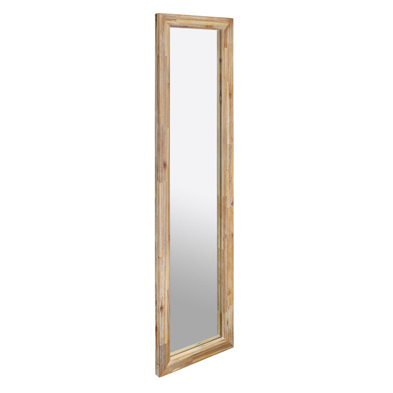 Gaubert Wood Flat Wall Mirror