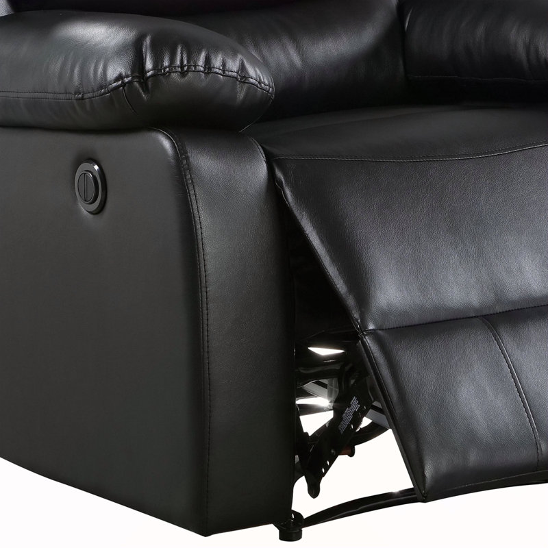 Fauteuil inclinable Ahriya, Similicuir noir