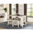 Modern Multifunctional Counter Height Table With Built-In Shelves For Dining And Display