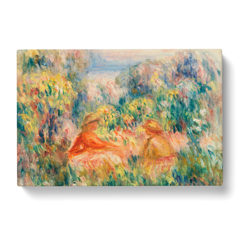 Two Women In A Landscape by Pierre-Auguste Renoir - Wrapped Canvas, 40cm H x 60cm W x 3cm D
