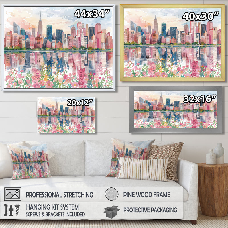Roca - New York City, art mural encadré, Toile tendue, H 12 po x l 20 po
