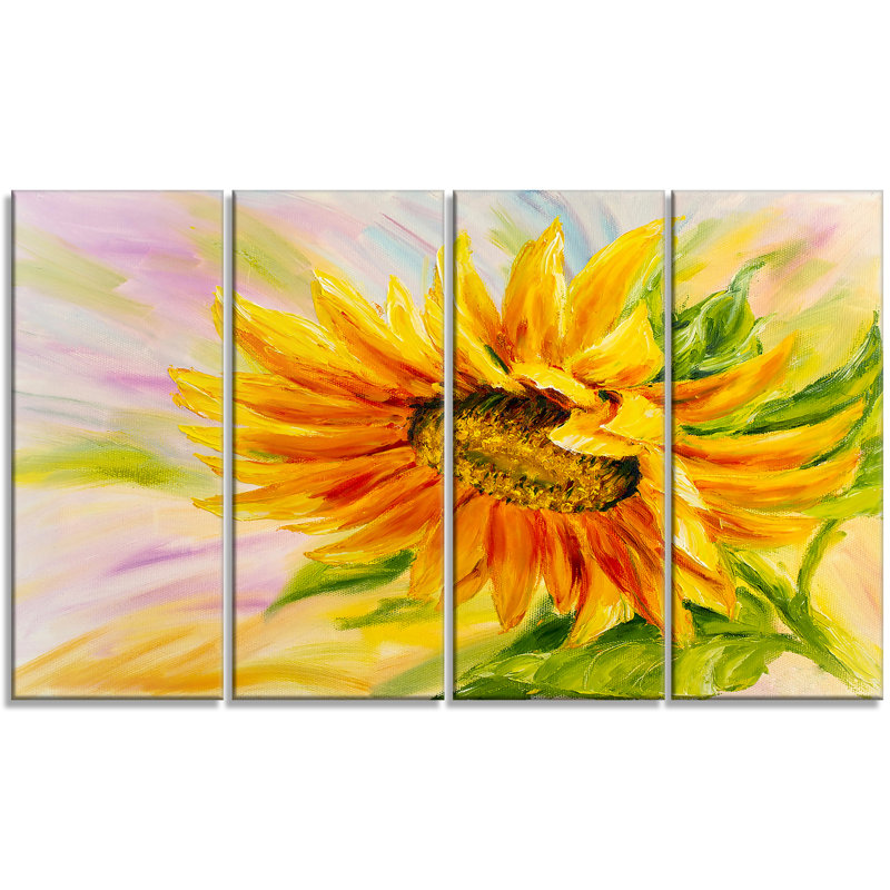 « tournesol oil », ensemble de 4 reproductions d’art sur toiles tendues
