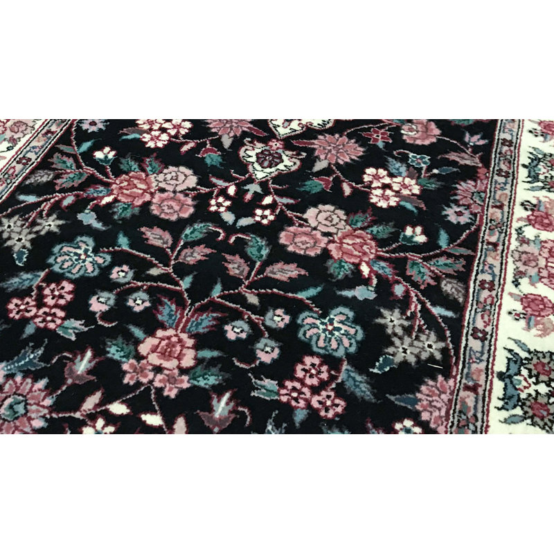Tapis vert noué à la main de haute qualité