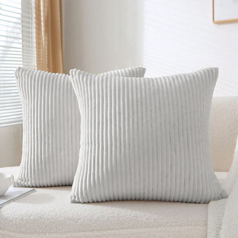 Cotton Square Cushion, Sea Salt Grey