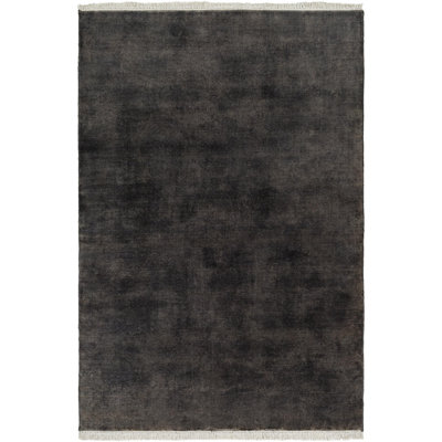 Clio Hand Loomed Wool Black Rug
