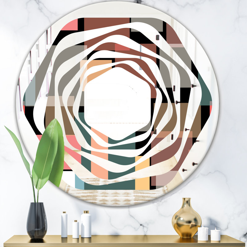 Miroir mural Whirl Square Design II, 23,6 po x 23,6 po