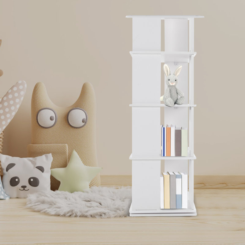 Bibliothèque en coin à 3 niveaux: H 38,19 po x l 15,75 po / 4 niveaux: H 50 po x l 15,75 po, Blanc