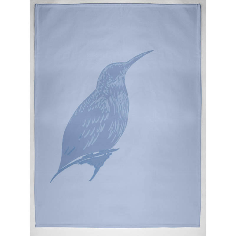 Colmenero Plain Weave / Muslin Throw Blanket, Blue
