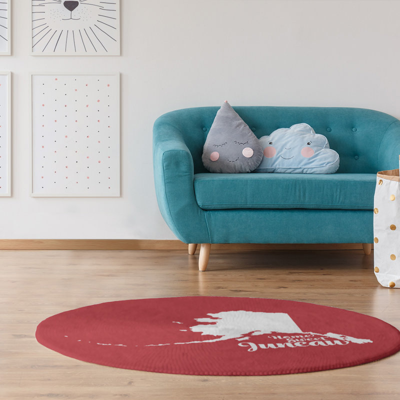 Chenille Indoor Rug, Round 5'