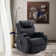 PU Leather Recliner Rocker Chair With Heated Massage 360 Degree Swivel With Cup Holders Living Room