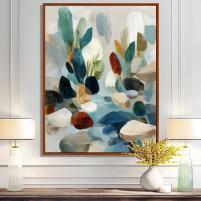 Abstrait minimalisme dans des tons blancs et verts - Art mural minimaliste, impression sur toile blanche minimaliste