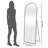 18x58 Black Arched Full Length Mirror With Stand Full Body Mirror for Bedroom Living Room Bathroom