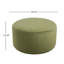 Repose-pieds rond en velours, vert olive-1019077893