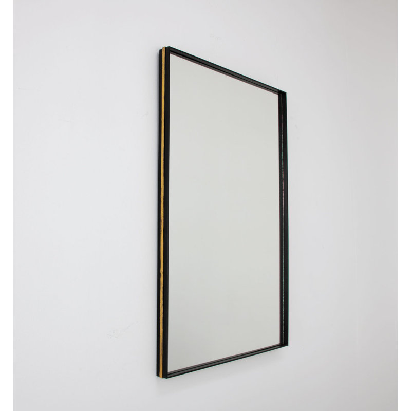 Sonya Rectangle Metal Mirror, Black