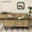 Table basse rectangulaire en bois massif 47,24 po