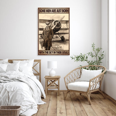 «Some Men Are Just Born With The Sky», recto 1 pièce «Some Men Are Just Born With The Sky», reproduction d'art graphique sur toile tendue