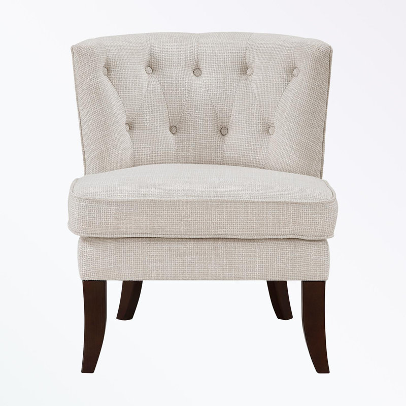 Fauteuil d'appoint rembourré capitonné Upholstery, Beige