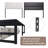 Francine 14'' No Headboard Metal Bed Frame with Cross Bed End-1593544429