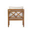 Chaises longues confort pour patio, dossier croisé moderne en bois d'acacia
