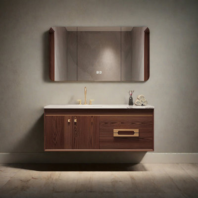 New Chinese-style rock plate bathroom cabinet