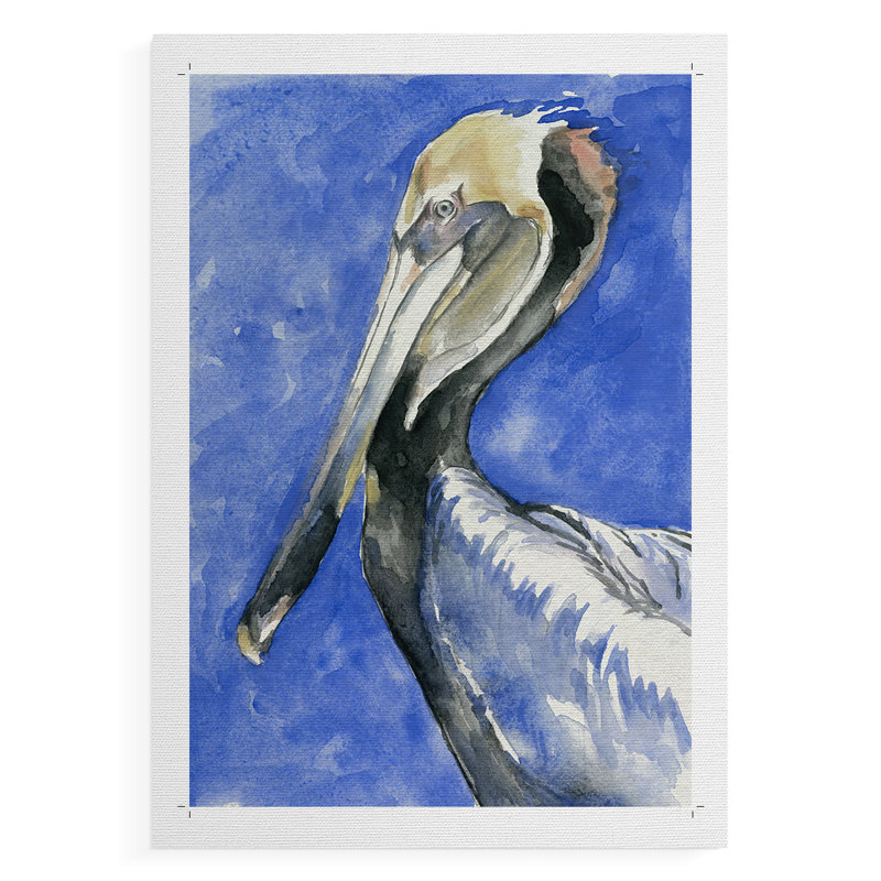 Pelican Pool II - Impression sur toile seulement - NON-CADRE, H 48 po x l 32 po