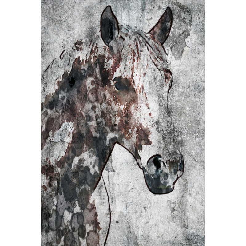 «Ranch Horse» par Irena Orlov - reproduction d'art sur toile tendue, H 18 po x l 12 po x P 1,5 po