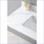 Plateau de meuble-lavabo en pierre frittée or de Carrare avec lavabo en céramique l 43 po x P 22 po Dosseret | Pierre frittée | Blanc