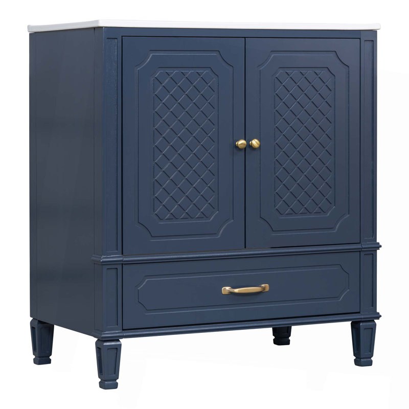 Ensemble de meuble-lavabo 60 po avec lavabo double 60 po, 2 armoires avec porte et 2 tiroirs