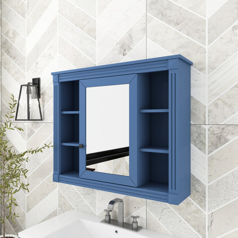 Meuble-lavabo sur pied simple 35,9 po avec plateau en résine et miroir Evoleht