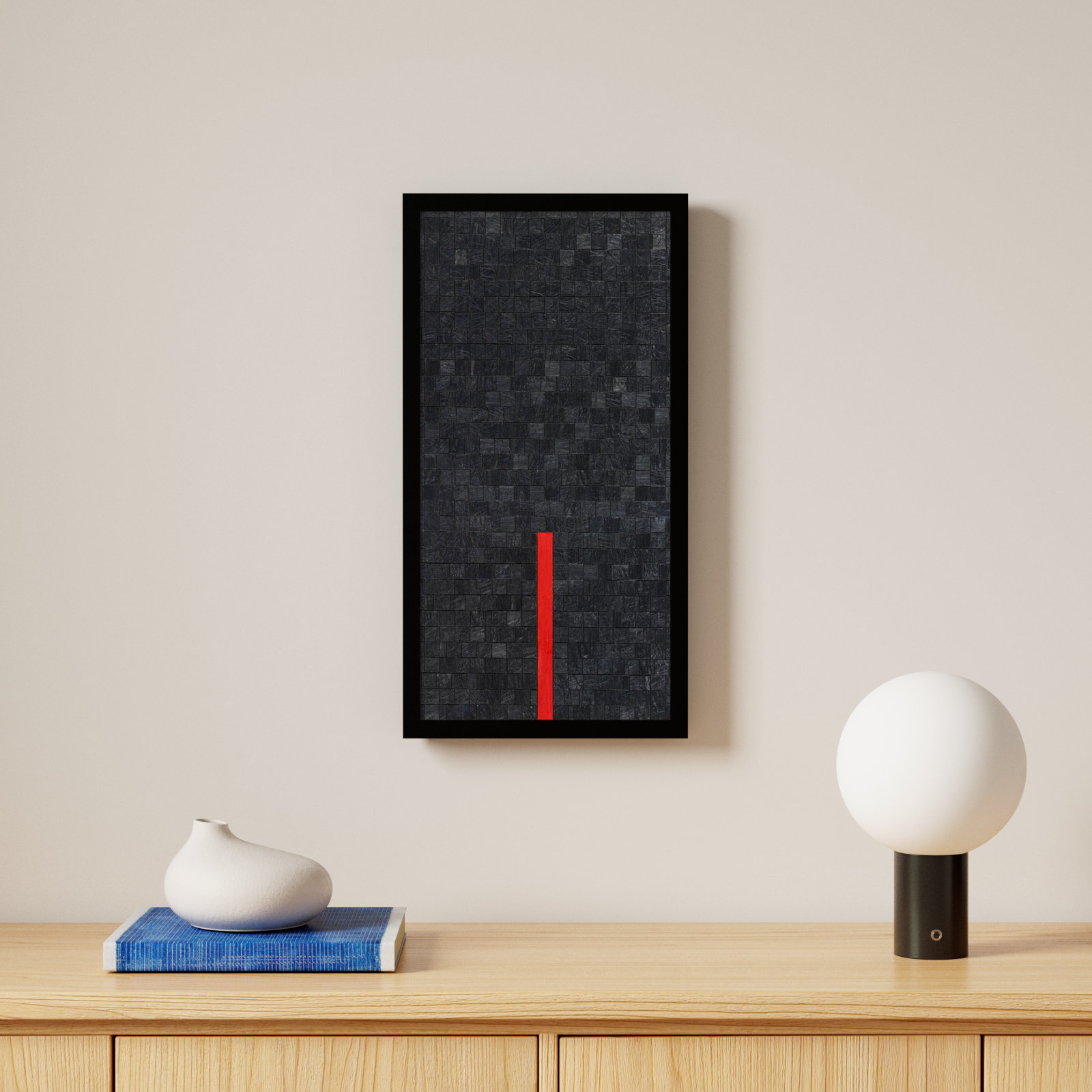 Close by Alex Dunn, Black, 25" H x 13" W