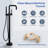 Single-Handle Freestanding Tub Faucet Floor Mount Bathtub Filler with Hand Shower-103063618