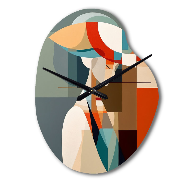Art féminin, art déco IV - femme, Pop Art, forme irrégulière, horloge murale, horloge murale moderne asymétrique, Petit