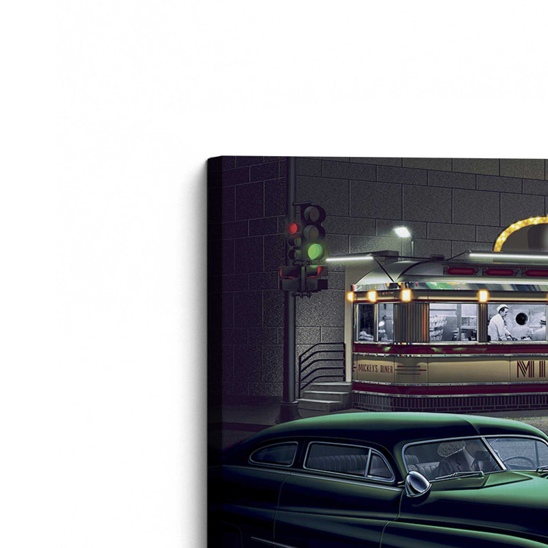 Midnight At Mickey’S, Stretched Canvas, 12" H x 18" W, Wrapped Canvas