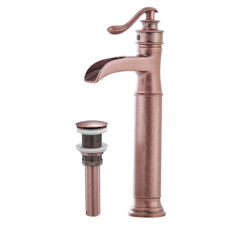 Single-handle Bathroom Faucet, Copper, Yes
