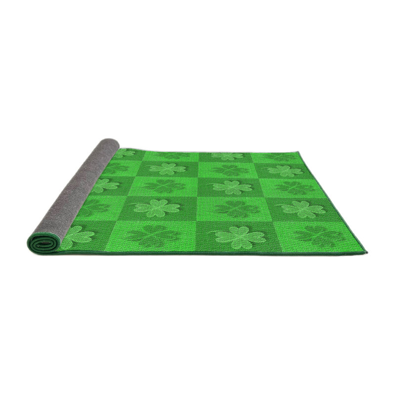 Tapis floral vert mer, Rond 7 pi