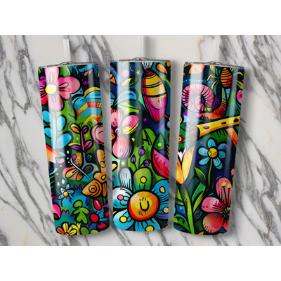 Choose Handmade Tumblers 591 mL Vacuum Insulated Stainless Steel (18/8) Travel Tumbler with Straw