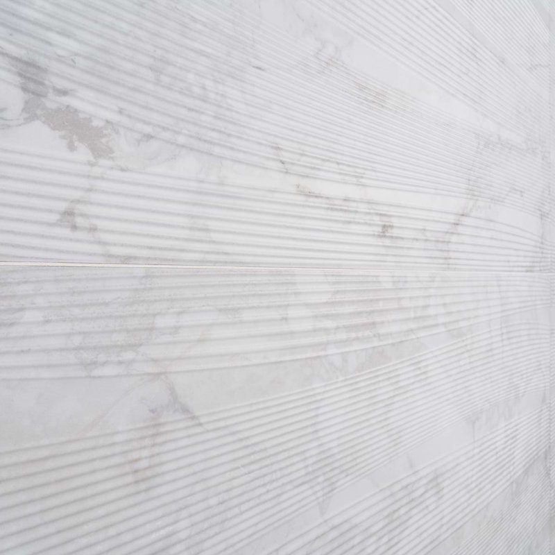 Autograph Vibe 24X48 3D TeXtured Marble Look Matte Porcelain Tile, Caldia Oro White