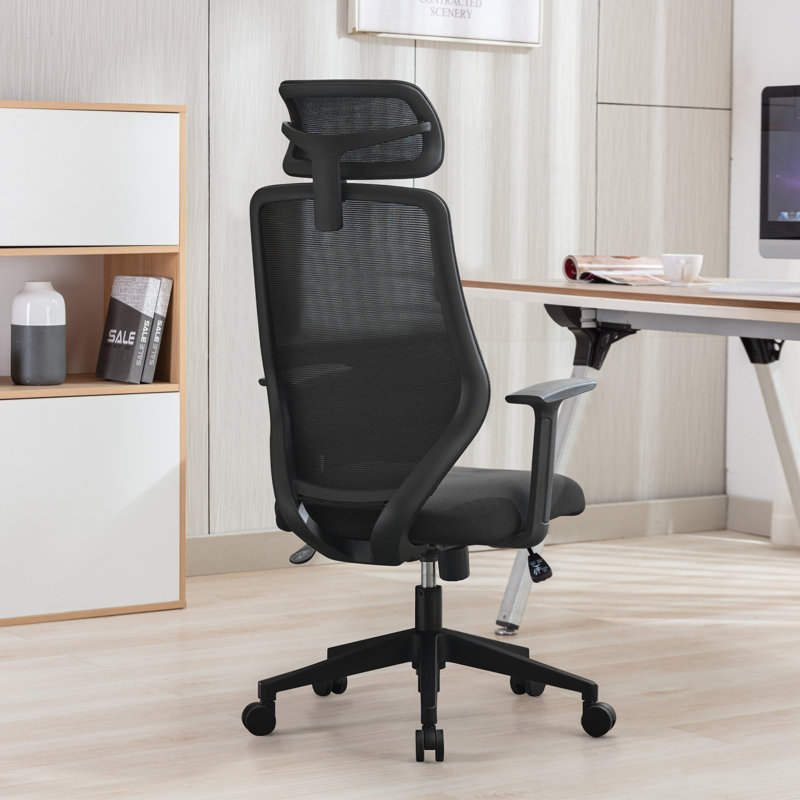 Nathania Ergonomic Mesh Task Chair with Adjustable Headrest Office Chair