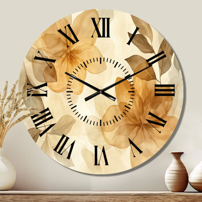 Horloge murale Caramel Botanical Fade II