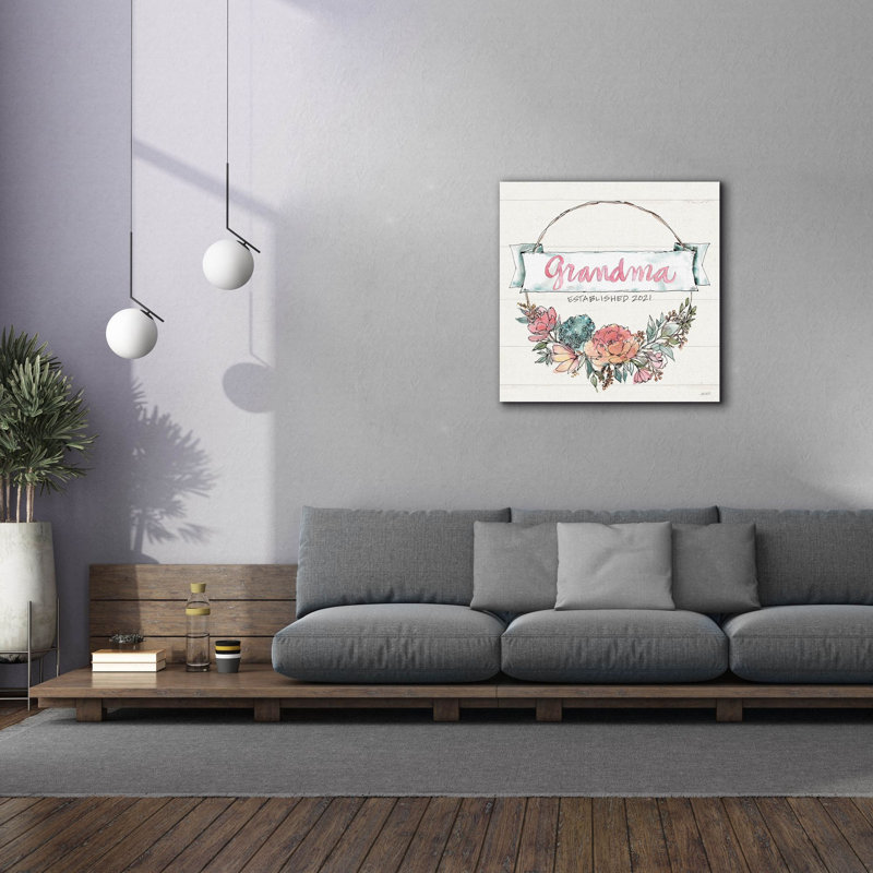 Toile épique Graffiti «Country Love 4 Grandma» par Anne Tavoletti, 26 po x 26 po, H 37 po x l 37 po x P 1,5 po