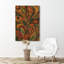Motif rétro de feuilles, terre chaude, impression sur toile encadrée-120747919-120747917-120747918