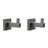 Catania 2 Piece Wall Mounted Brass Robe Hook Set